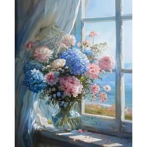 lot 12294 image: PRASIO Paint by Numbers Kit for Adults Beginner, Flowers Adult Paint by Number Kits on Canvas, DIY Acrylic Watercolor Oil Paint by Number for Adults for Home Decor Gift 16x20 Inch