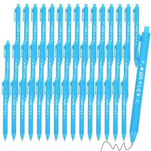 lot 12305 image: Aodaer 60 Pieces Its a Boy Baby Shower Ballpoint Pens, Retractable Gel Pen with Soft Grip, Comfortable Black Ink Pens for Boys Baby Shower Favors Party Guests Gifts