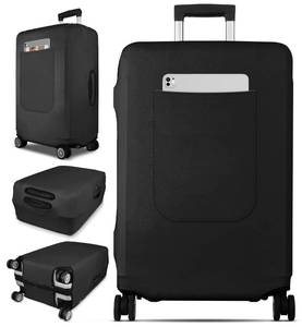 lot 12314 image: Slohif Luggage Cover for Suitcase Tsa Approved Protector - Luggage Sleeve Suit Case Cover Travel Stretch Large Baggage Case Protective Washable Fit 21-23 Inch Black