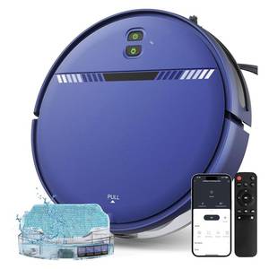 lot 13656 image: Robot Vacuum Cleaner, Smart Robotic Vacuum Wi-Fi Connected, App Control, Compatible with Alexa and Google Assistant, Automatic Self-Charging Robot Vacuum Perfect for Pet Hair, Carpets and Hard Floors