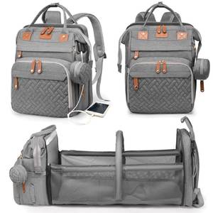 lot 13662 image: Astro alan Baby Diaper Bag with Changing Station, Waterproof Diaper Bag Backpack for Moms Dads with USB Charging Port, Baby Shower Gifts, Large Capacity diaper backpack, Grey