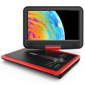 lot 13708 image: ieGeek 11.5 Portable DVD Player for Kids and Car, 9.5 Eye-Protective Screen with 5 Hours Rechargeable Battery, Support Sync TVUSBSD Card and Multiple Disc Formats, Regions Free - Red