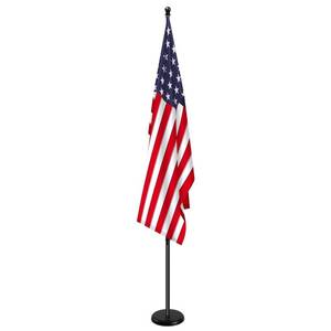 lot 13715 image: SENZHIYI Indoor Telescoping Flag Pole with Base 6FT-8FT,Aluminum Commercial Indoor Flagpole with Black Ball Top Finial,Heavy Duty Indoor Flag Pole Kit for Office School City Hall