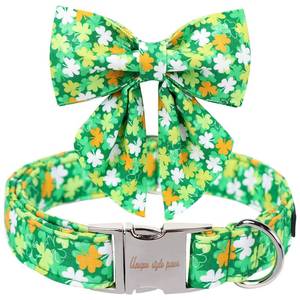 lot 14126 image: Unique style paws Easter Dog Collar with Bow Easter Eggs Chicken Collar with Flower for Small Medium Large Boys Girls Dogs