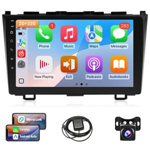 lot 14127 image: Leadfan Android Stereo Radio for Honda CRV 2007 2008 2009 2010 2011 with Apple CarPlay Android Auto Mirror Link, 9 Touch Screen Car in-Dash GPS Navigation Head Units with Bluetooth Backup Camera SWC