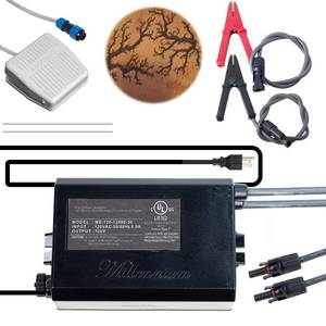 lot 14147 image: Lichtenberg Wood Burning Machine Kit with Foot Switch, Lichtenberg Machine, Wood Burner Kit, 10kV 30mA High Voltage Transformer for Fractal Wood Burning Kit