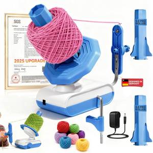 lot 14173 image: 5.0 Upgraded Electric Yarn Winder��Top1 RPM German Motor����SGS-Grade Precision Gears��Wool Yarn Ball Winder Compact Automatic for Crocheting Super Strong Tension, Ideal for Home and Studio (Blue)