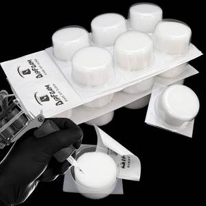 lot 14174 image: 24PCS Tattoo Rinse Cups, Disposable Dip Foam Needle Cleaner Washer Caps to Clean Professional Cartridge Needle and Tip, Cleaning Tattoos Dip Cup Box Supplies