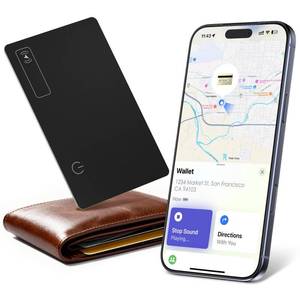 lot 14181 image: Wallet Tracker Card (Compatible for iOS only), 0.07in Slim Tracking Card, IP68 Waterproof Bluetooth Tracker Compatible with Apple Find My, Wireless Charging Item Locator for Purse, Passports
