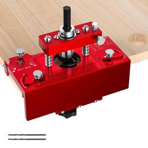 lot 15562 image: Metal Concealed Hinge Jig with Built-in Screw Hole Guide, Precision 35mm Cabinet Door Hinge Jig with Wider Offset from 2 to 8mm, Woodworking Door Cabinet Hinges Mounting Tool