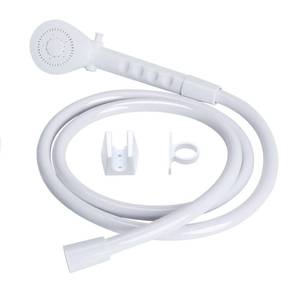 lot 16011 image: OYMOV RV Shower Head with Hose - Non-Metallic Outdoor RV Shower Kits Replacement with Pause Function for RVs, Fifth Wheels, Motor Homes, Travel Trailers, Campers, Boats, White