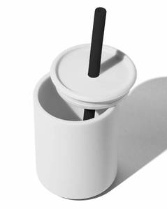 lot 16017 image: Avanchy Silicone Training Sippy Cup with Straw Lid �� For Babies 6 Months to Toddlers 1 Year Old �� 8 oz Infant Water Cup for Baby Led Weaning, White