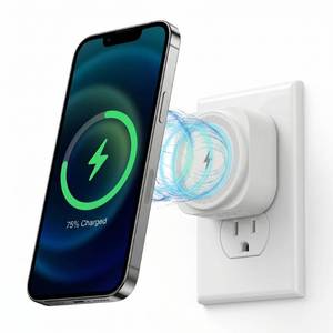 lot 16027 image: Chargewell Wall Outlet Wireless Charger, Qi2 15W MagSafe-Compatible Magnetic Phone Charger with USB-C Port, Plug-in Cordless Design for Kitchen Counter & Nightstand, iPhone 171615141312,White