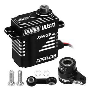 lot 16427 image: INJORA 25T Aluminum Servo Saver Set with INJS11 Servo Replacement for 116 ARRMA Mojave GROM 112 Losi Nascar Upgrade