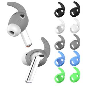 lot 16440 image: 5 Pairs Ear Hooks Covers for Samsung Galaxy Buds 3 Pro, Sport Ear Tips Covers Silicone Anti-Slip Anti Scratches Galaxy Buds Pro 3 Earbuds Accessories (Black, White, Gray, Golw Blue,Glow Green)