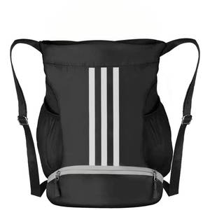 lot 16444 image: Champhox Soccer Bag, Youth Soccer Basketball Bag with Compartments Drawstring Backpack for Football Volleyball Gym Training Easter Gifts (Black)
