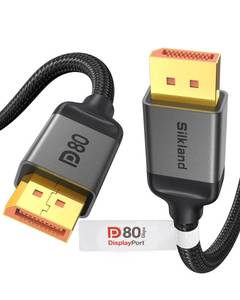 lot 16445 image: Silkland 80Gbps DisplayPort Cable 2.1 3.3FT VESA Certified, 8K240Hz, 4K540Hz 360Hz 240Hz DP 2.1 Cable 16K, DP80 HDR DSC Display Port Cord Compatible FreeSync G-Sync Gaming Monitor 5090 7900XTX