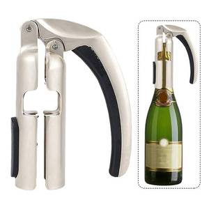 lot 16462 image: Champagne Bottle Opener, Bar Jar Cork Puller, Zinc Alloy Sparkling Wine Cork Puller with Ergonomic Handle, Durable Bottle Opening Tool for Wine Lovers(SIZEOpener)