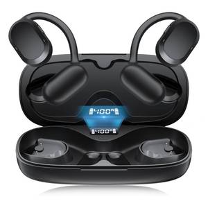 lot 16481 image: Open Ear Headphones, Open Ear Earbuds, IPX7 Waterproof, Bluetooth 5.3 True Wireless Sports Over Ear Earbuds with Earhooks, Built-in Mic, Crystal-Clear Calls for Running Workout Cycling Driving