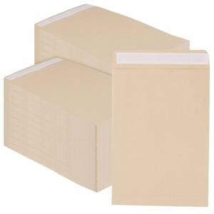 lot 16494 image: NINGWAAN 200 Pcs Brown Kraft Envelopes, 6.37 x 9 Inches Self Seal Catalog Envelopes for Mailing Storage Documents Photos