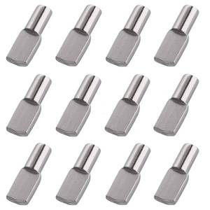 lot 16496 image: 5mm Shelf Pegs Pins,60 Pieces Cabinet Furniture Spoon Shape Support Pegs for Shelves Nickel Plated