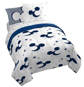 lot 17708 image: Jay Franco Disney Mickey Mouse Queen Comforter Set - 7 Piece Bedding Includes Sheet Set & Pillow Covers - Super Soft Cozy Celestial Bedding