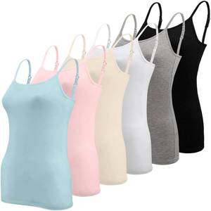 lot 18415 image: BQTQ 6 Pcs Camisole for Women Undershirts Adjustable Spaghetti Strap Tank Top, M