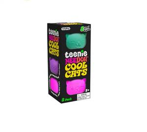 lot 18429 image: Schylling NeeDoh Teenie Cool Cat - Sensory Squeeze Toy - Contains 3 Mini Groovy Globs - 1.5 Wide - Color May Vary (Pack of 1)