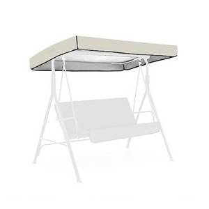 lot 18440 image: Swing Canopy Replacement, Outdoor Swing Cover, 75X 4784X 48 Replacement Waterproof Top Cover, Reinforced Edges Rip Proof UV Block for Outdoor Spaces (Beige,83.58x48.03x7.09inch)