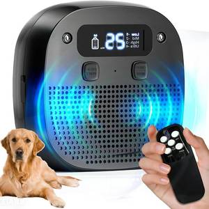 lot 18442 image: Dog Barking Control Devices, Anti Barking Device for Dogs with Remote Control, Ultrasonic & Sensor Technology, Rechargeable, Waterproof, Adjustable Modes & Frequencies, Bark Box Indoor Outdoor(Black)