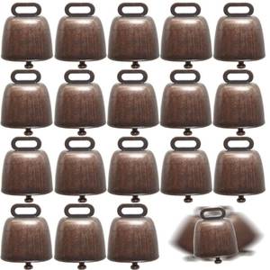 lot 18446 image: TIHOOD 18PCS Cow Horse Sheep Grazing Copper Bells Small Brass Bells Cattle Goat Farm Loud Bronze Bell Long Distance Horse Sheep Iron Bells for Christmas Decoration (Red Bronze)