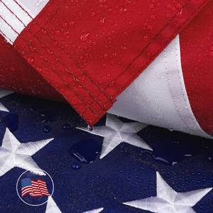 lot 18455 image: American Flag 3x5 Ft for Outside, Heavy Duty Nylon US Flags for High Wind Outdoor, Fade Resistant and Waterproof USA Flag with Embroidered Stars, Sewn Stripes, Brass Grommets