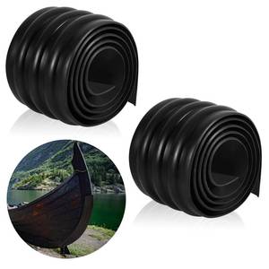 lot 18461 image: Deekin 2 Pcs Kayak Keel Guard for Fiberglass 4 Width Boat Kayak Aluminum Boat Prevent Damage Self Installation Accessories for Fiberless Boats Inflatable Boats(59 x 4 Inch,Black)