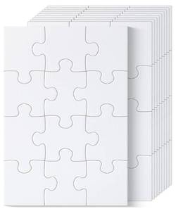 lot 18466 image: Mr. Pen- Blank Puzzle, 10 Pack, 12 PiecesPack, 5.5 x 8.1, Blank Puzzles to Draw on for Kids Activities, Arts & DIY Crafts