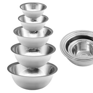 lot 18468 image: YGFRSTO Mixing Bowl Set of 5, Stainless Steel Mixing Bowls, Nesting Whisking Bowl Set for Cooking, Baking, Serving, FoodSalad Prep