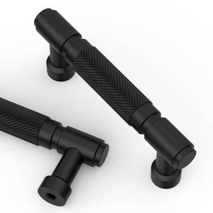 lot 18485 image: Asidrama 10 Pack 3 Inch(76mm) Matte Black Cabinet Pulls Knurled Kitchen Cabinet Handles, Cabinet Pulls Kitchen Cabinet Hardware for Cupboard Drawer Pulls