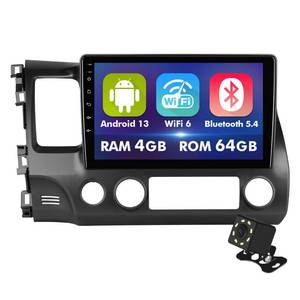lot 19639 image: 10.1 Inch IPS Touchscreen Android 13 Car Stereo for Honda Civic 2006-2011 with Wireless CarPlay & Android Auto 464GB Car Radio, Support GPS, WiFi 6, Bluetooth,5.4, FM Radio, Backup Camera, SWC