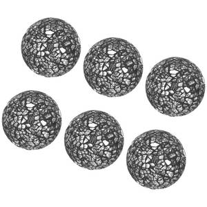 lot 19674 image: M METERXITY 6-Pack Decorative Ball for Bowls, 2.4 Inch Mosaic Glass Balls Decorative Glass Orbs for Home DecorDining TablesWedding PartyCoffee TableCenterpiece Decor Black