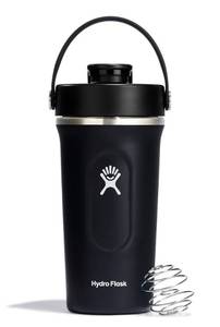 lot 19680 image: Hydro Flask Shaker Bottle �� Insulated Stainless Steel Gym Bottle for Pre Workout & Protein 24 Oz Black