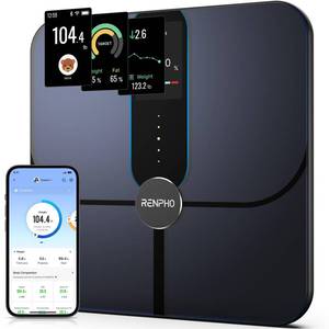 lot 19683 image: RENPHO Smart Scale for Body Weight Fat, Digital Bathroom Scale with Color Display, Wi-Fi & Bluetooth Fitness Equipment for BMI Muscle Mass Composition, Rechargeable, Elis Nova