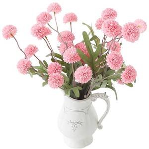 lot 19695 image: Floroom 6pcs Pink Faux Silk Mums Artificial Flowers, Bulk Fake Small Mini Chrysanthemums with Stems for DIY Blush Wedding Centerpieces Floral Arrangements Vase Fillers Home Decorations