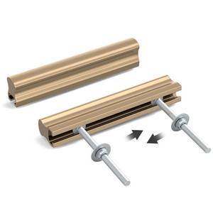 lot 20072 image: Peaha 10 Pack Adjustable Cabinet Drawer Pulls Overall Length 102mm(4inch) Champagne Bronze Drawer Handles Dresser Hardware for Cupboard