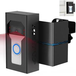 lot 20075 image: Anti Theft Ring Doorbell Mount, All Metal Ring Camera Door Mount Upgrade with Charging Port, No Drill Ring Doorbell Holder for Home Apartment Door, Compatible with Ring  Blink Video Doorbell