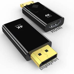 lot 20109 image: 4K DisplayPort to HDMI Adapter 2-Pack,24K Gold Plated Uni-Directional Display Port DP to HDMI Passive Adapter Compatible for HP, HDTV, AMD, NVIDIA,Dell, GPU,Projector, PC,Desktop