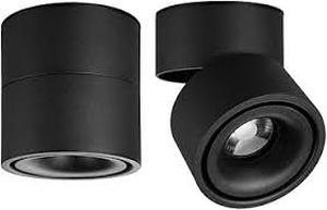 lot 11517 image: LED Surface Mounted Spotlight 15W Dimmable Black Aluminum