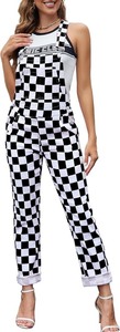 lot 12167 image: Black and White Checkered Racing Overalls Size XS
