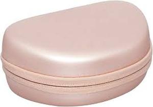 lot 14097 image: Pink Oval Hard Shell Carrying Case with Interior Protection