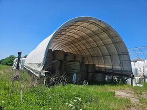 lot 10338 image: ClearSpan Fabric Storage Building with Metal Frame
