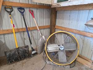 lot 18714 image: Garden Tool and Equipment Collection with MaxxAir Industrial Fan