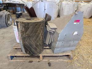 lot 18721 image: Pallet of Various Items Including Conveyor Belt, Motors and More